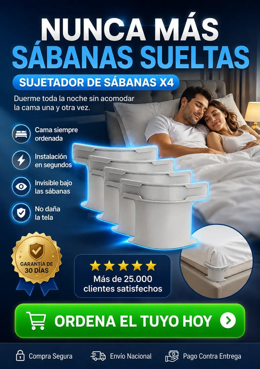 SUJETADOR DE SABANAS KIT x4 CLIPS