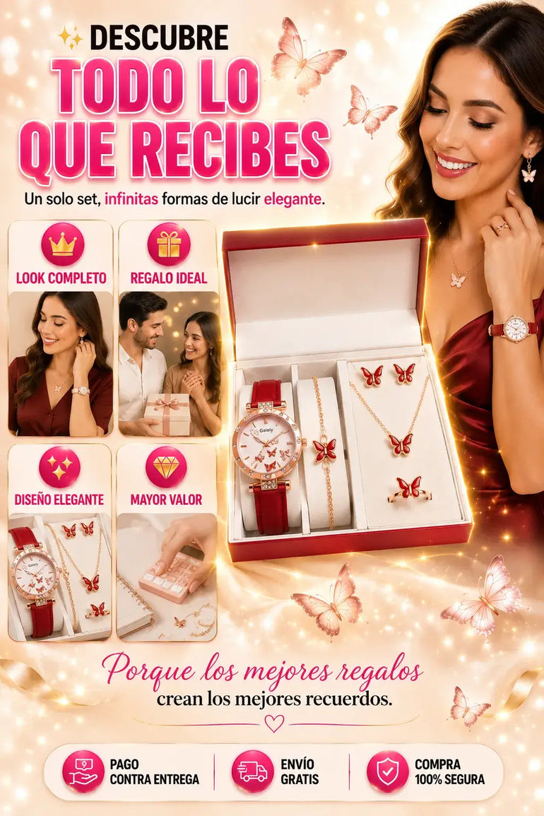 Set Reloj + Accesorios Dama