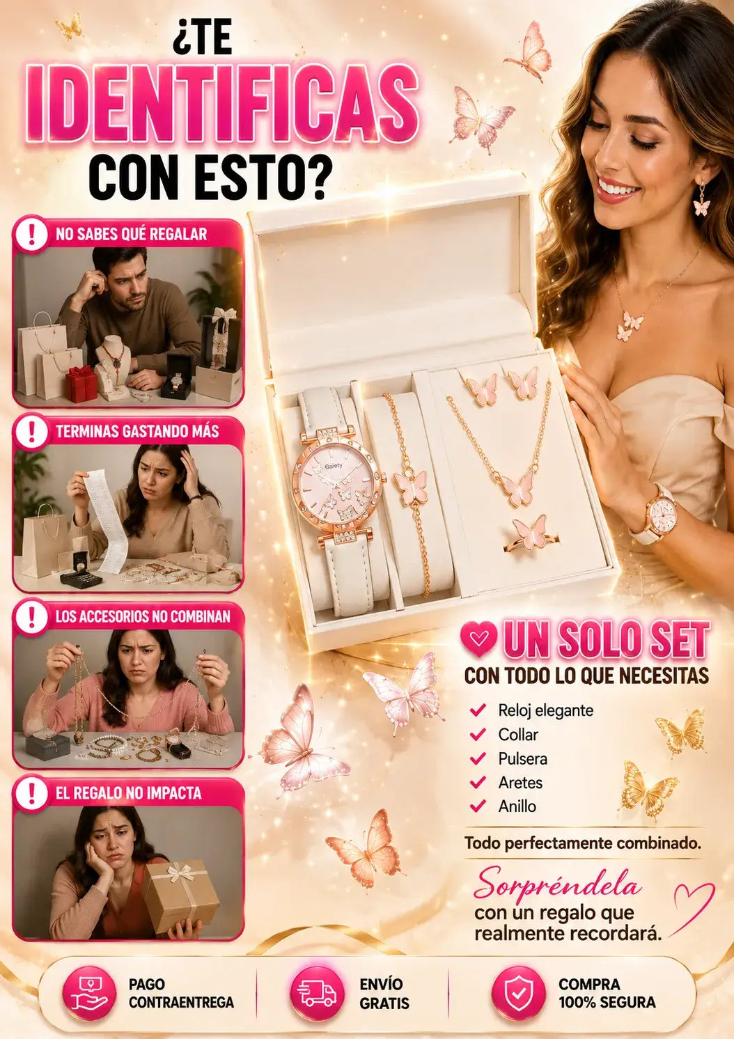 Set Reloj + Accesorios Dama