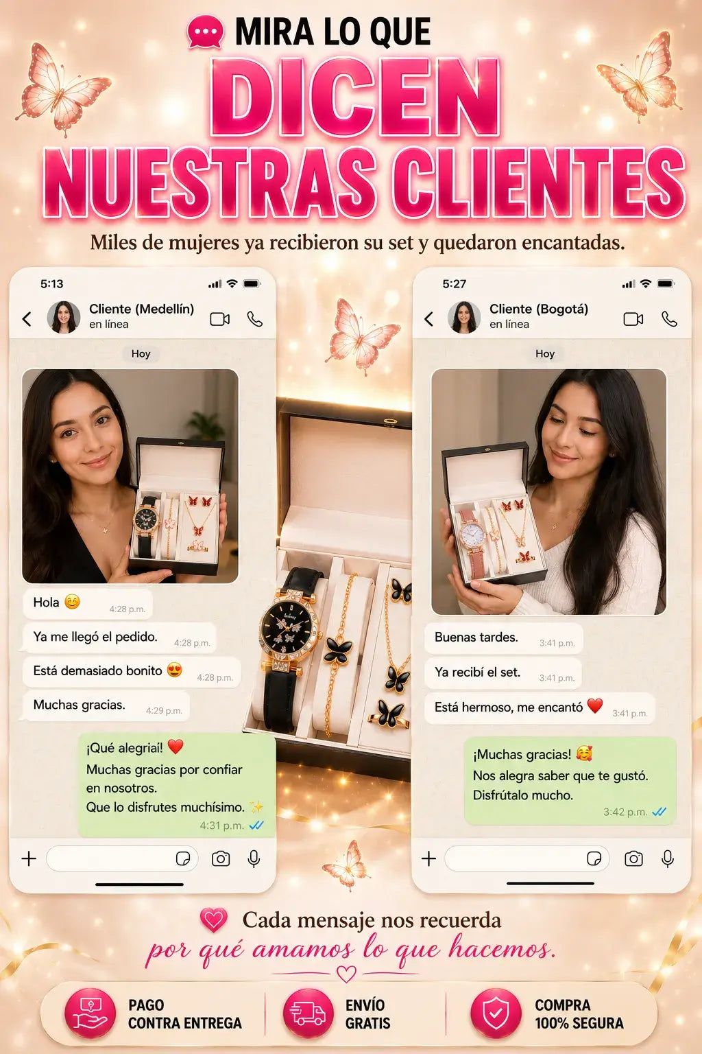 Set Reloj + Accesorios Dama