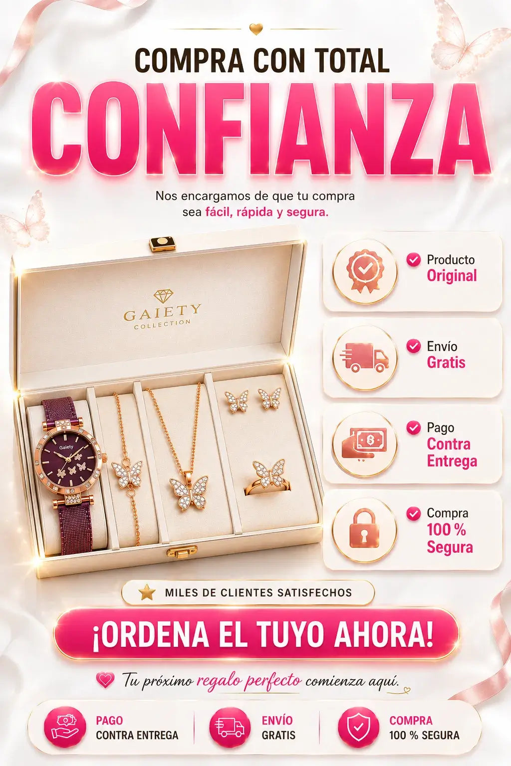 Set Reloj + Accesorios Dama