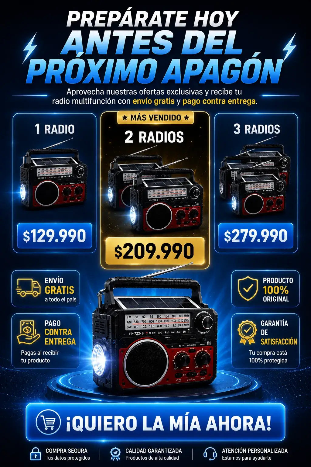 Radio Guardian Solar™ 6 en 1