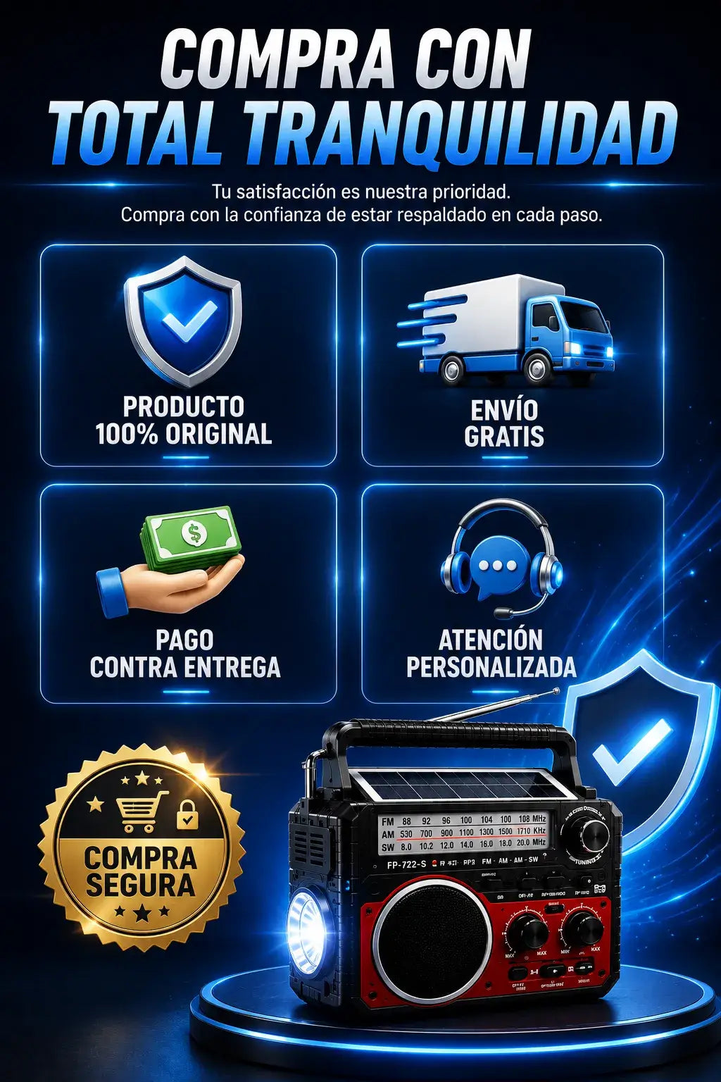 Radio Guardian Solar™ 6 en 1
