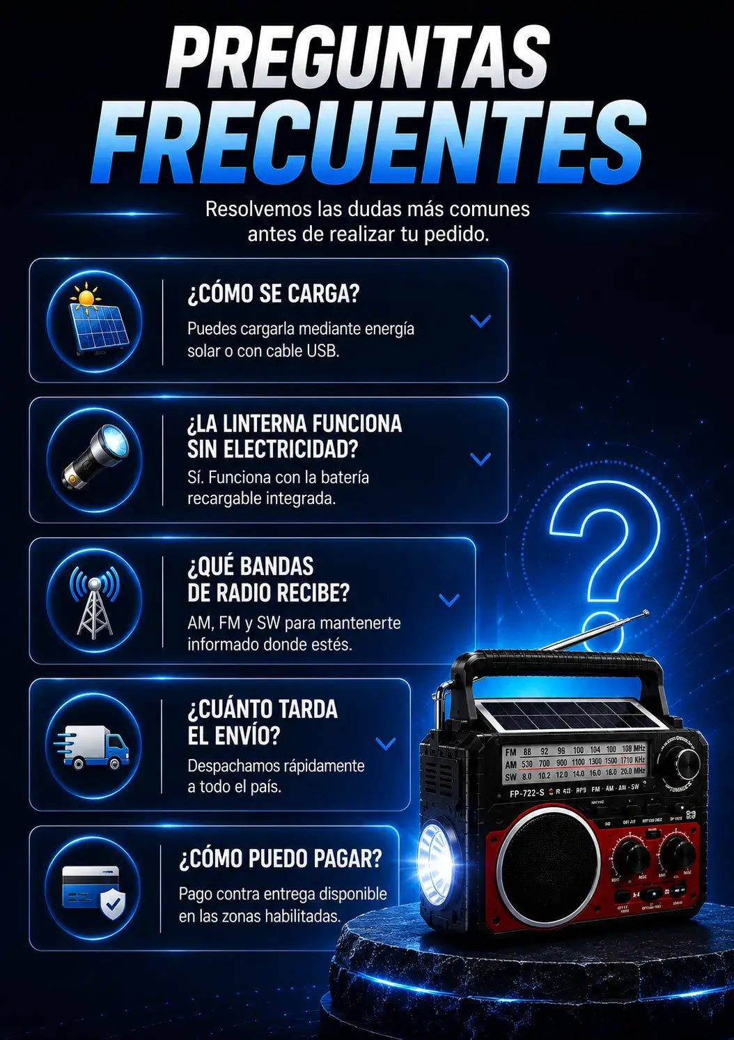 Radio Guardian Solar™ 6 en 1