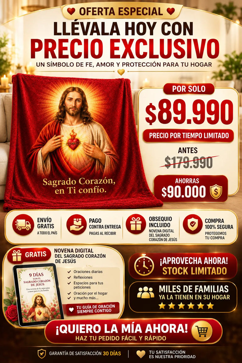 MANTA SAGRADO CORAZÓN DE JESÚS