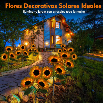 LAMPARA DE GIRASOL CON CARGA SOLAR