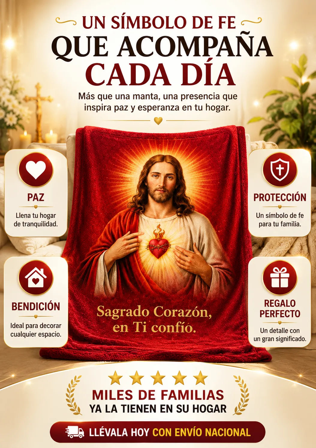 MANTA SAGRADO CORAZÓN DE JESÚS