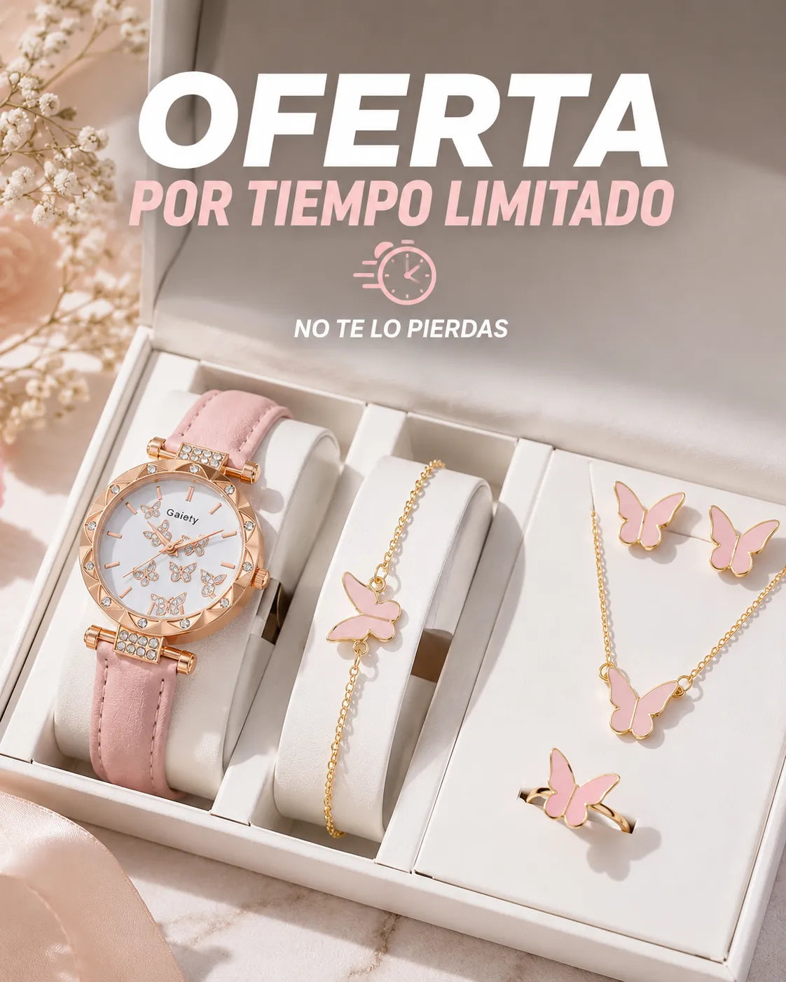 🦋 Set Mariposa Elegante – 5 Piezas
