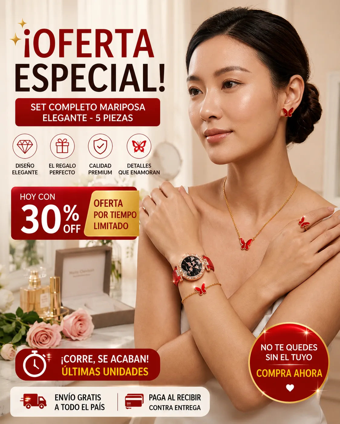🦋 Set Mariposa Elegante – 5 Piezas