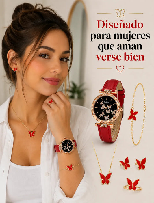 🦋 Set Mariposa Elegante – 5 Piezas