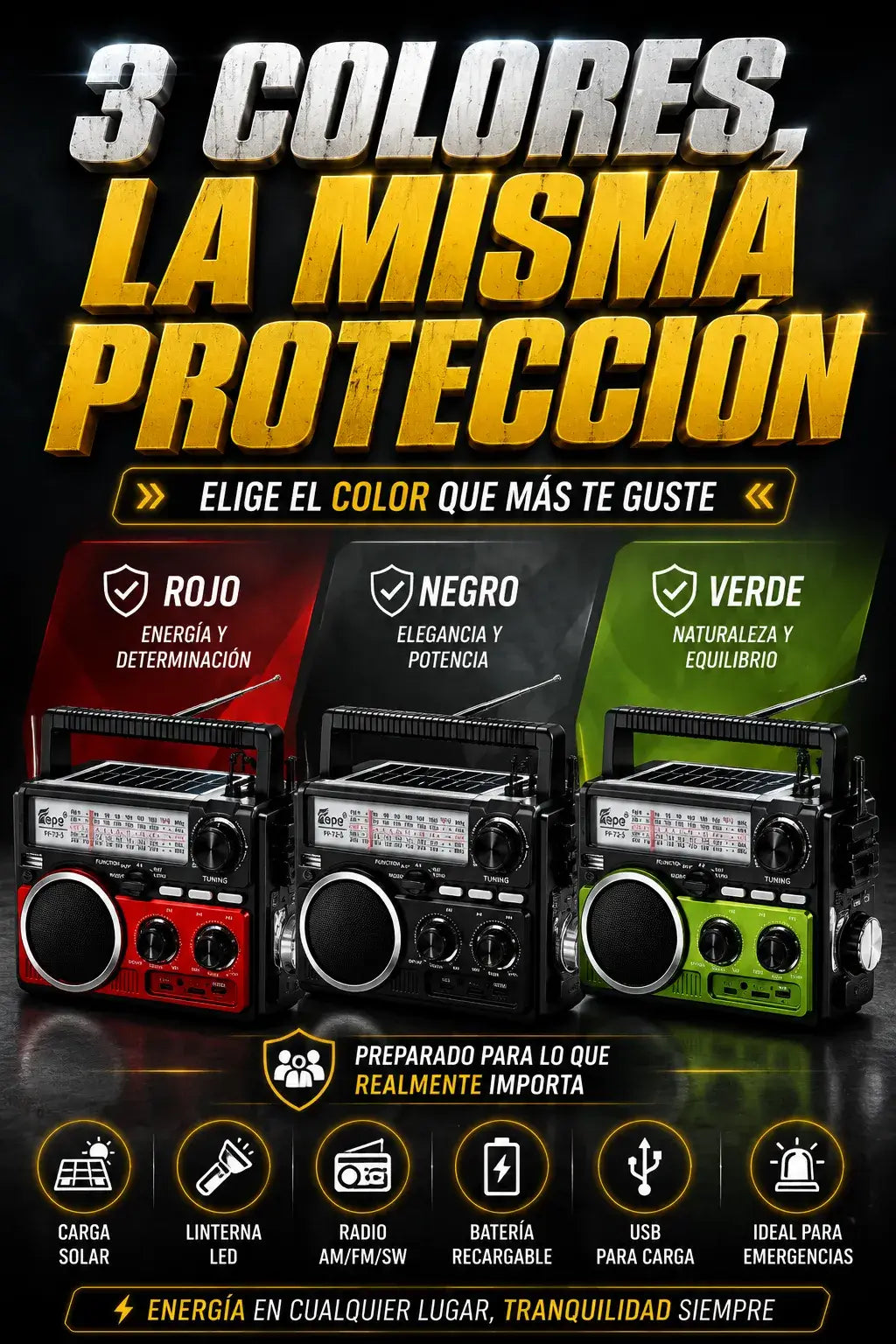 Radio Guardian Solar™ 6 en 1