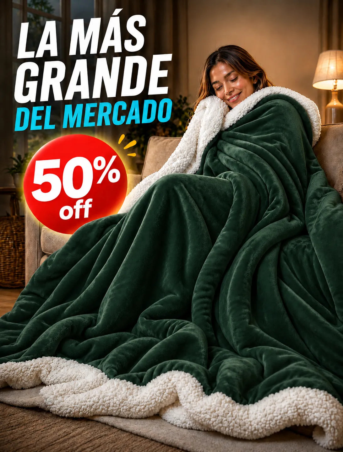 COBIJA OVEJERA GIGANTE PREMIUM 2.20 x 2.20 m.
