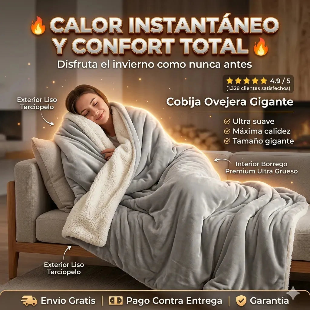 COBIJA OVEJERA GIGANTE PREMIUM 2.20 x 2.20 m.