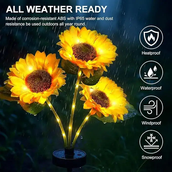 LAMPARA DE GIRASOL CON CARGA SOLAR