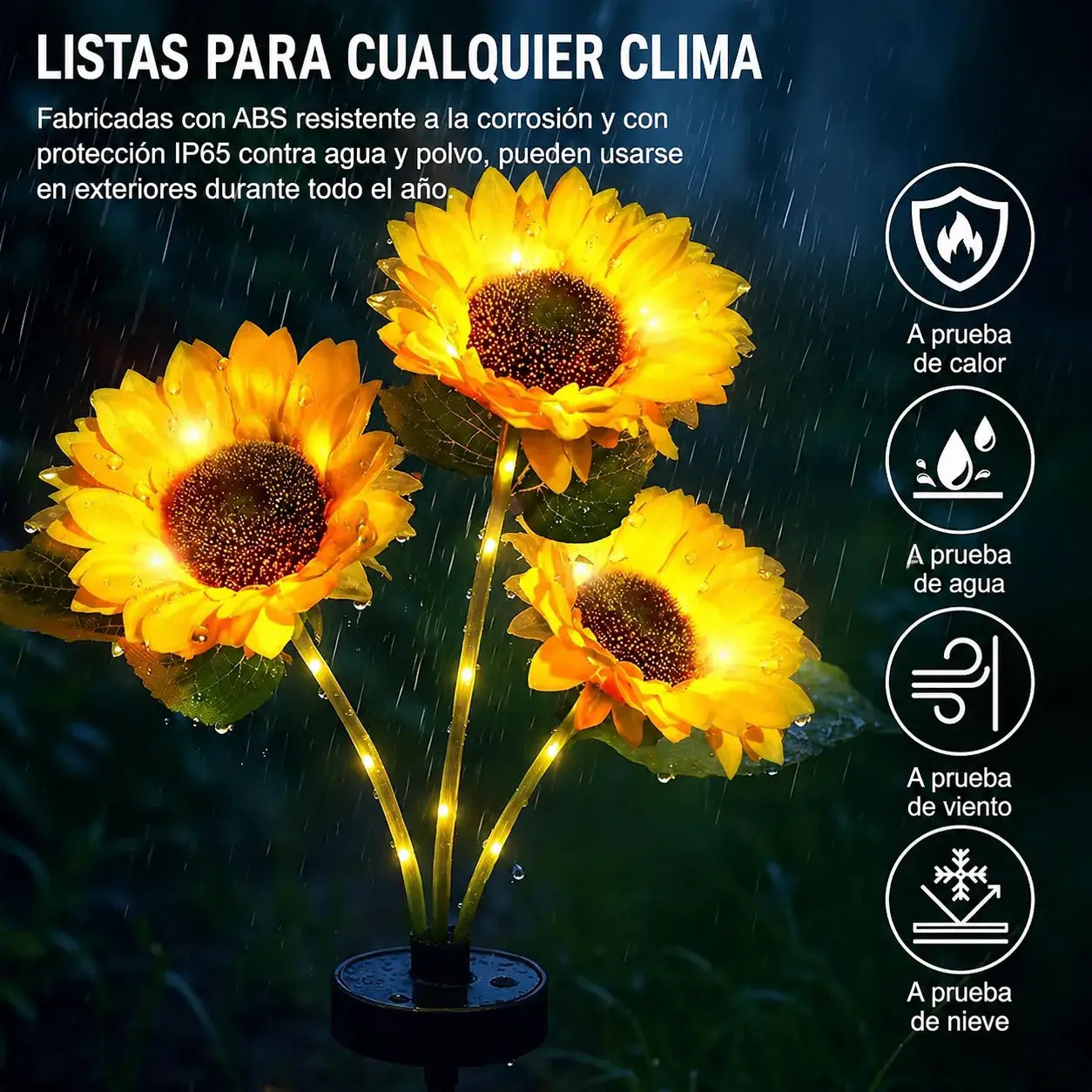 LAMPARA DE GIRASOL CON CARGA SOLAR