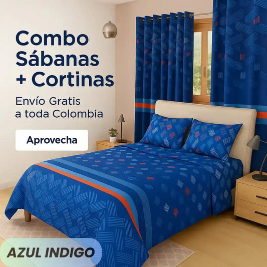 COMBO SÁBANAS + CORTINAS