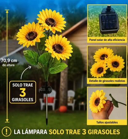LAMPARA DE GIRASOL CON CARGA SOLAR