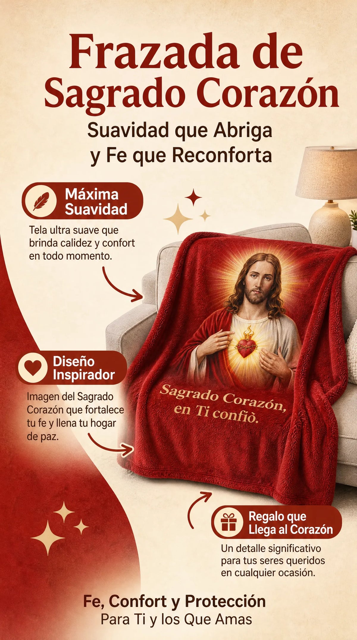 MANTA SAGRADO CORAZÓN DE JESÚS