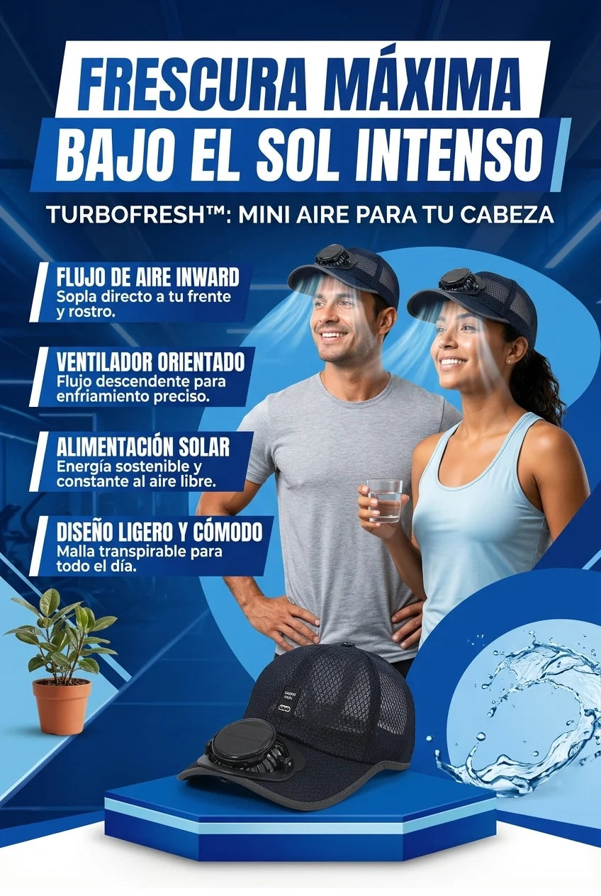 Gorra con VENTILADOR Turbo Fresh