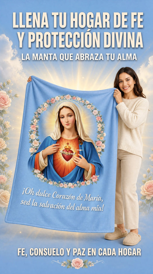 Manta Corazón de María con OBSEQUIO